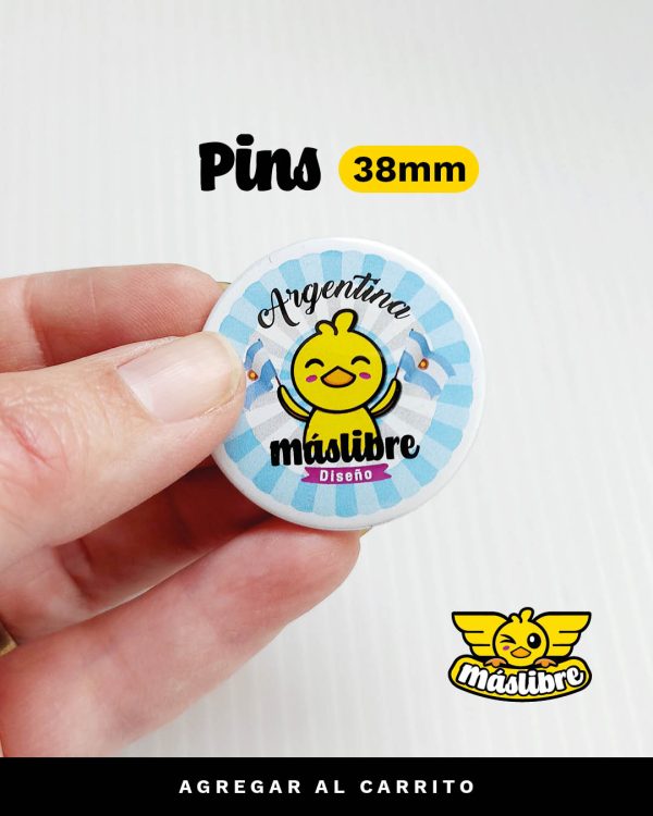 Pin Prendedor 3.8 cm (Pack x 10 unidades)