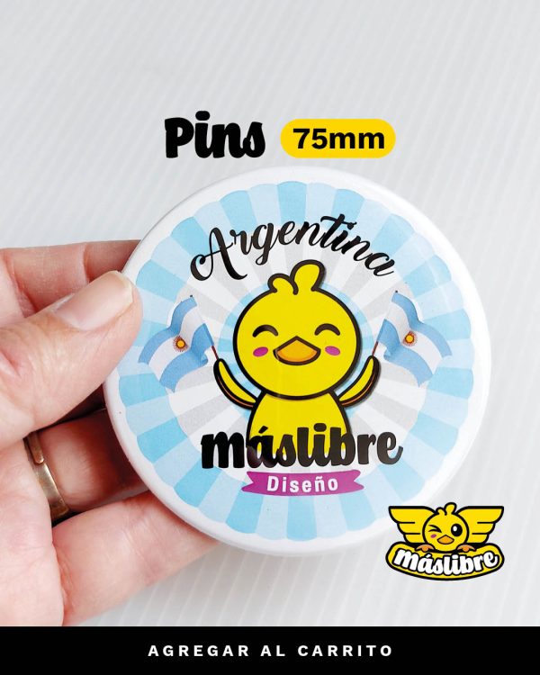 Pin Prendedor 7.5 cm (Pack x 100 unidades)