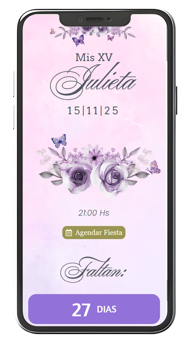 marco celular violeta