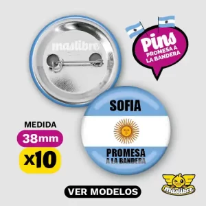 prendedor 38 promesa bandera