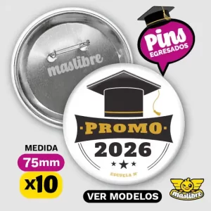 prendedor 75 egresados